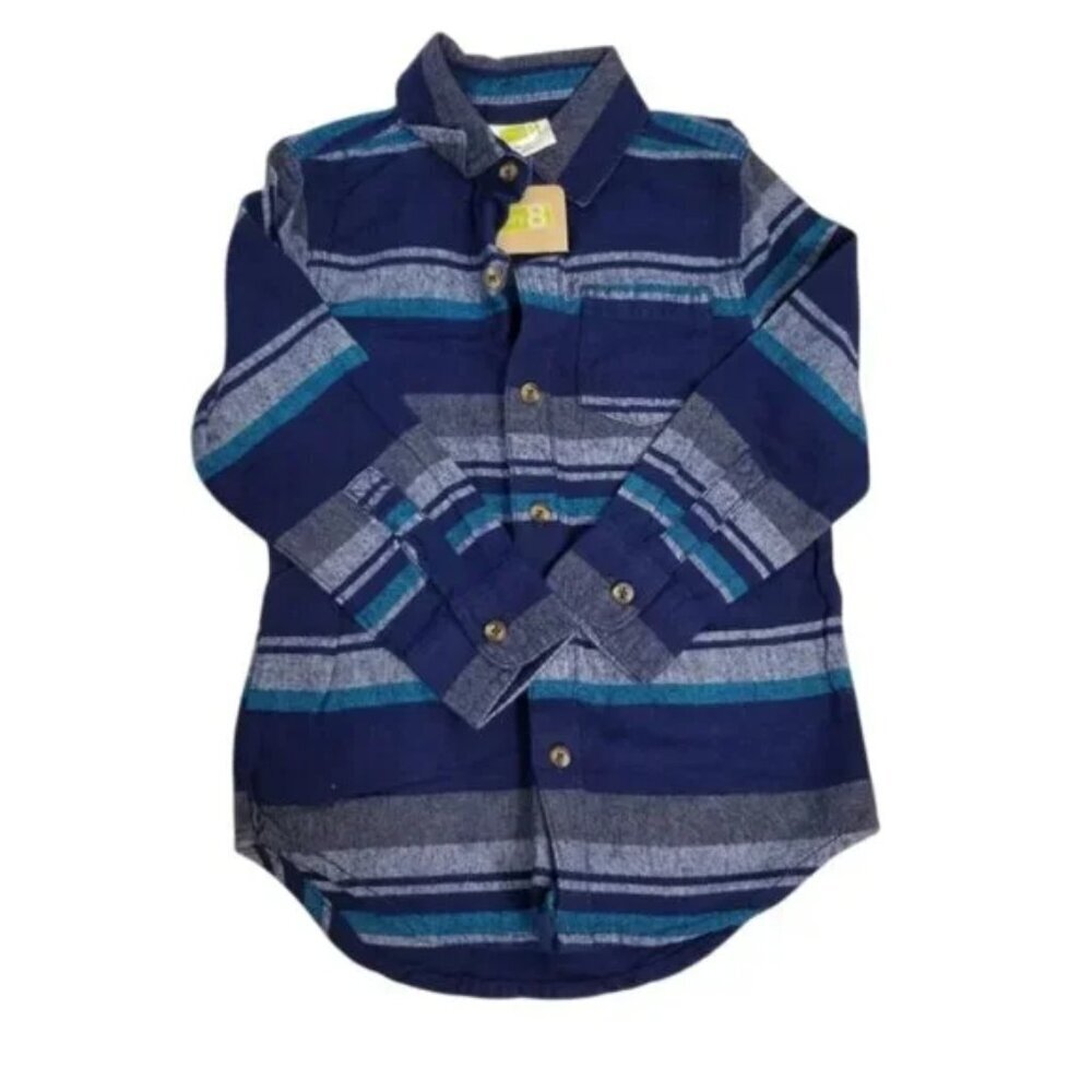 🔴 Nwt Crazy8 boys checkered plaid button down shirt size 4 (A11)